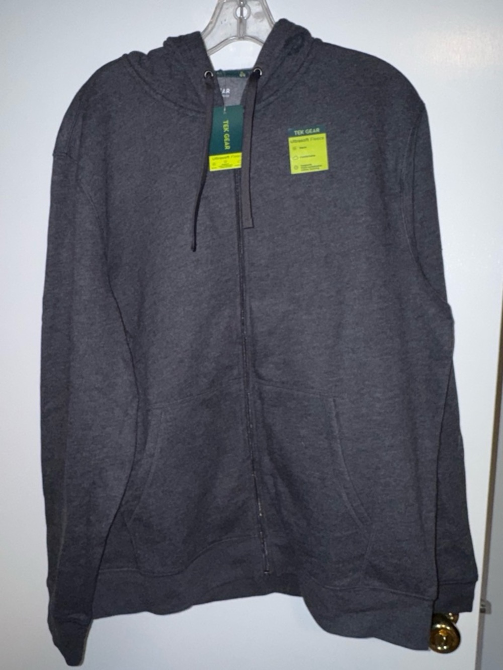 tek gear Dark Charcoal Full-Zip Hoodie Sweater - Men's